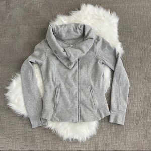 Lululemon Asymmetrical Cowl Neck Zip Up Sweater